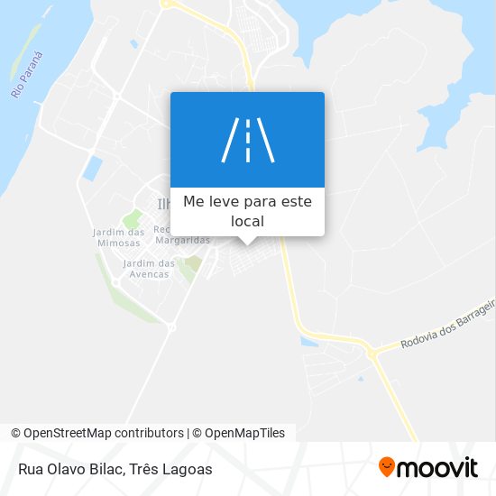 Rua Olavo Bilac mapa
