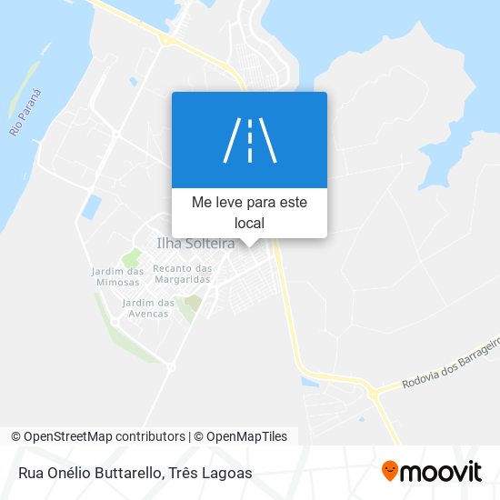 Rua Onélio Buttarello mapa