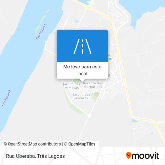 Rua Uberaba mapa