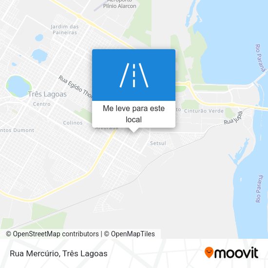 Rua Mercúrio mapa