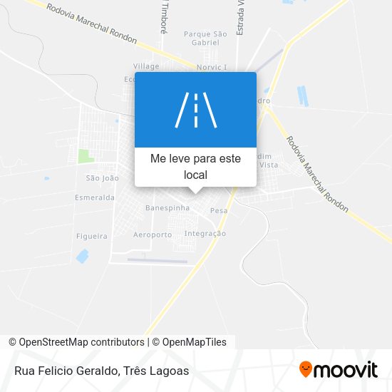 Rua Felicio Geraldo mapa