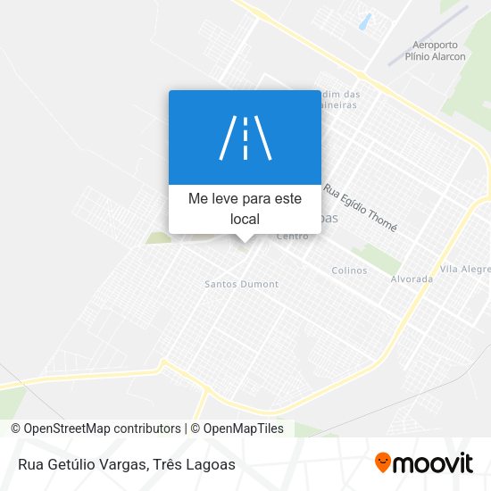 Rua Getúlio Vargas mapa