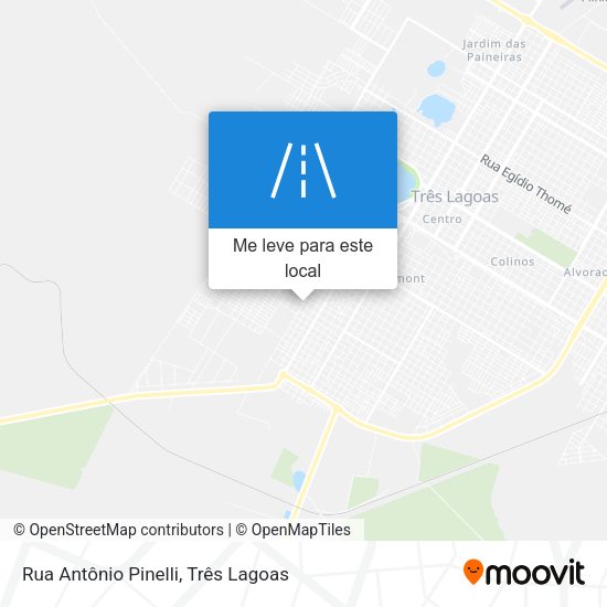Rua Antônio Pinelli mapa