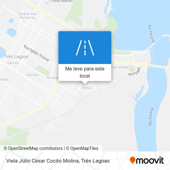 Viela Júlio César Cocito Molina mapa