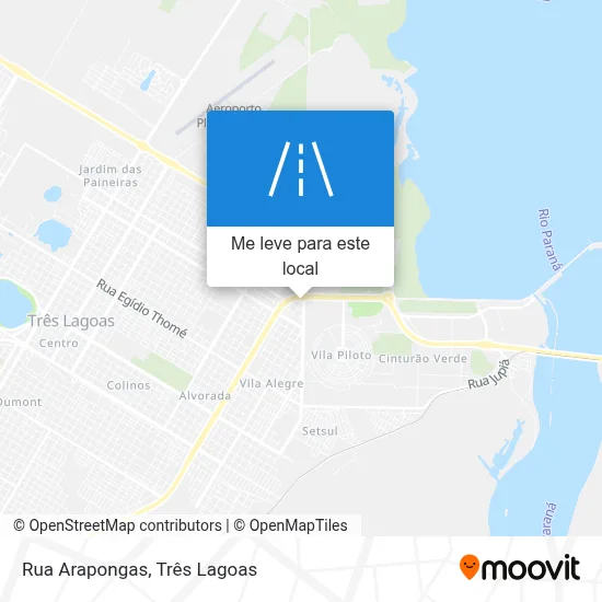 Rua Arapongas mapa