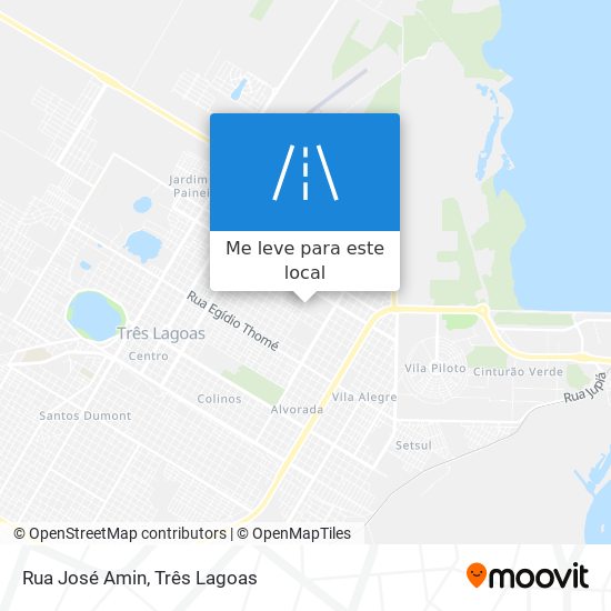 Rua José Amin mapa