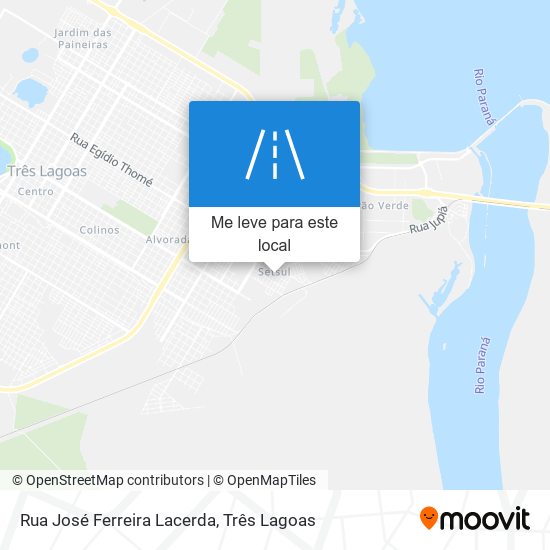 Rua José Ferreira Lacerda mapa