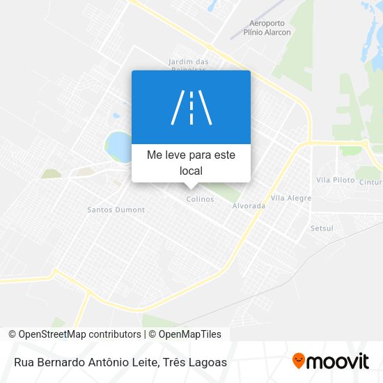 Rua Bernardo Antônio Leite mapa