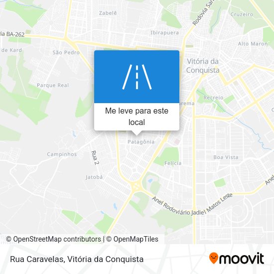 Rua Caravelas mapa