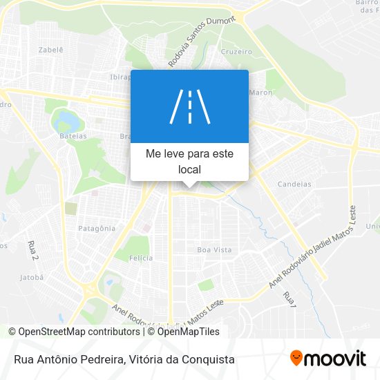 Rua Antônio Pedreira mapa