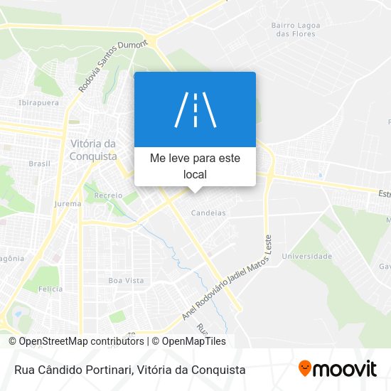 Rua Cândido Portinari mapa