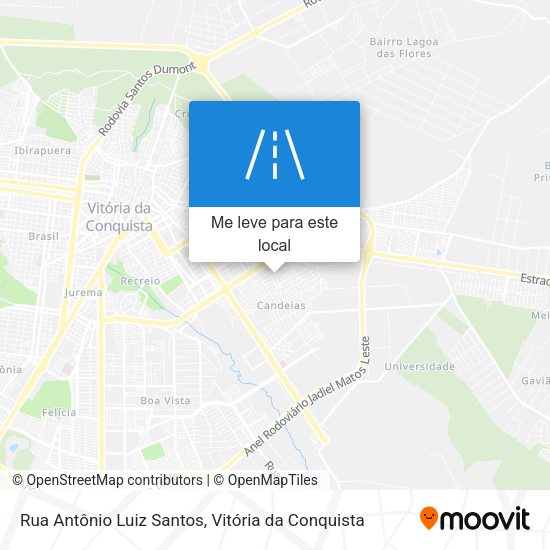 Rua Antônio Luiz Santos mapa