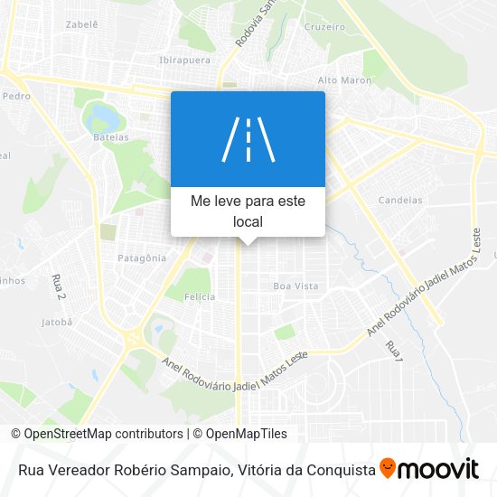 Rua Vereador Robério Sampaio mapa