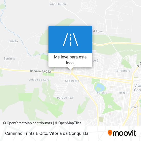 Caminho Trinta E Oito mapa