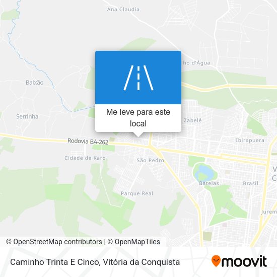 Caminho Trinta E Cinco mapa