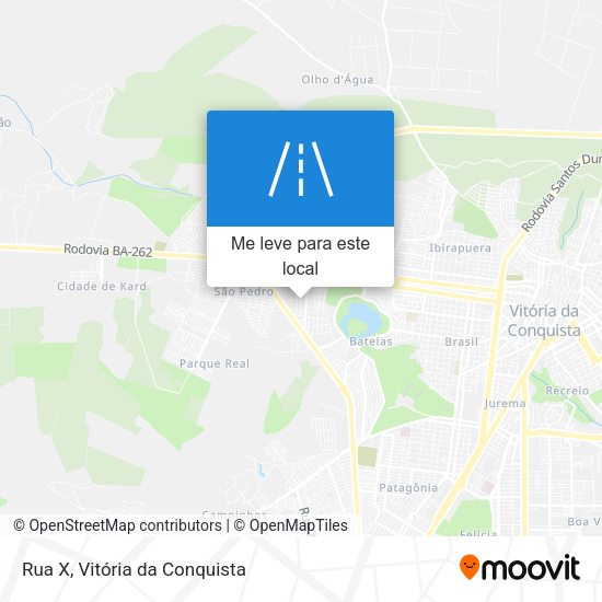 Rua X mapa