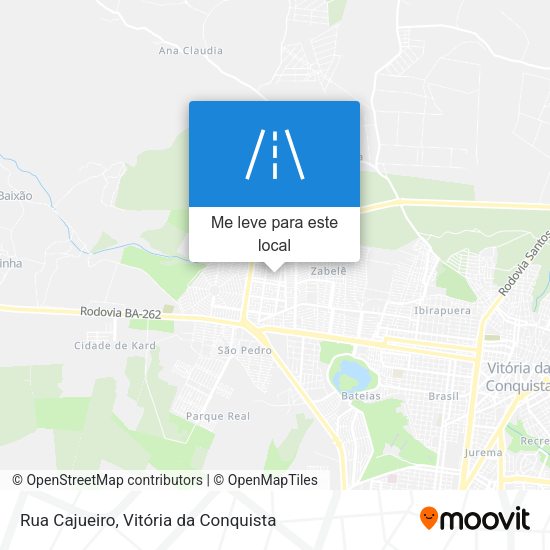 Rua Cajueiro mapa