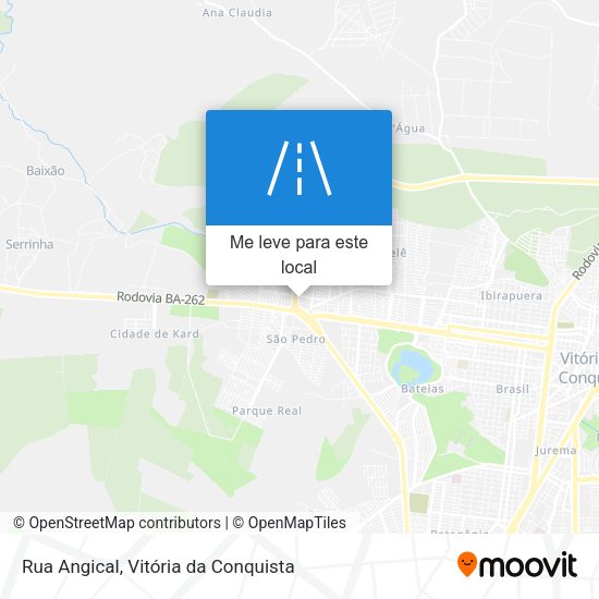 Rua Angical mapa
