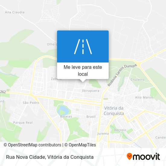 Rua Nova Cidade mapa