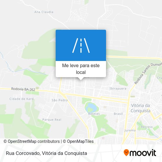 Rua Corcovado mapa
