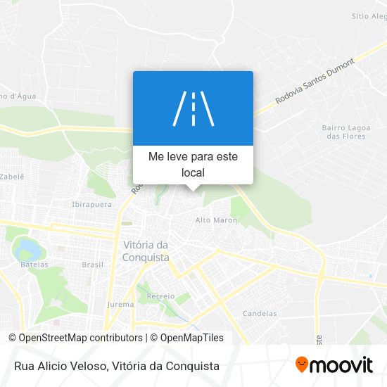 Rua Alicio Veloso mapa