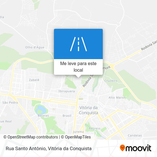 Rua Santo Antônio mapa