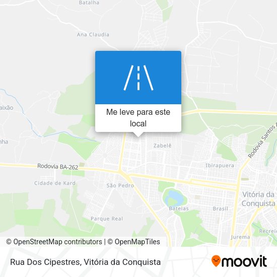 Rua Dos Cipestres mapa