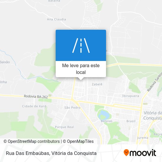 Rua Das Embaúbas mapa