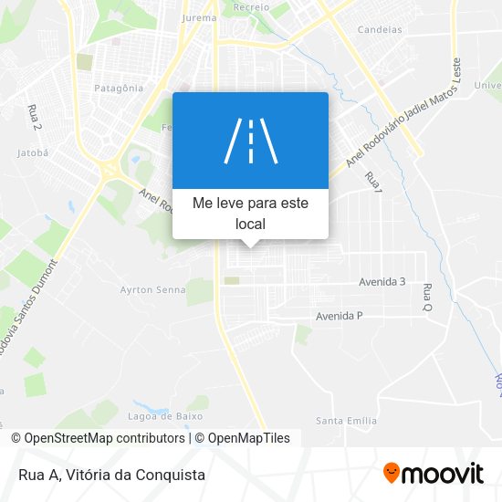 Rua A mapa