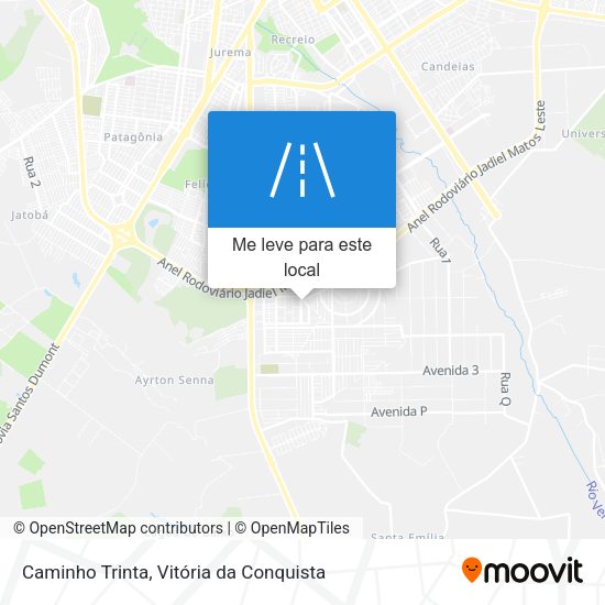Caminho Trinta mapa