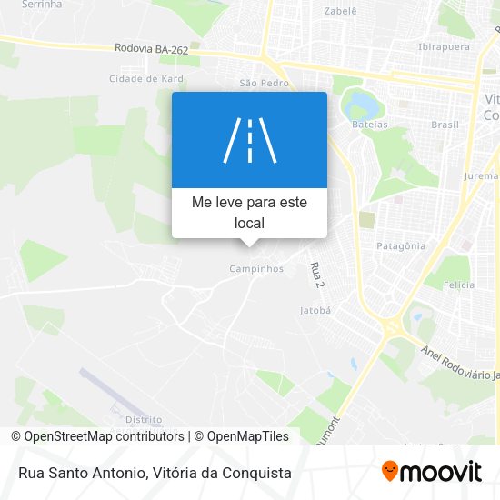 Rua Santo Antonio mapa