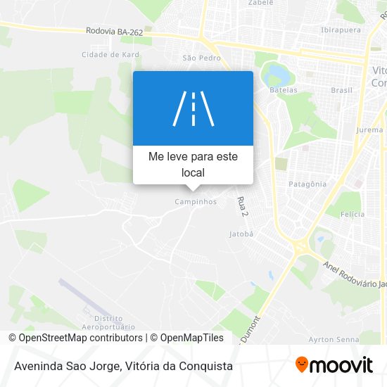 Aveninda Sao Jorge mapa