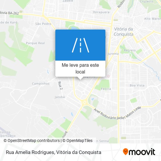 Rua Amelia Rodrigues mapa