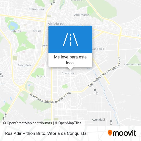 Rua Adir Pithon Brito mapa
