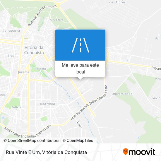Rua Vinte E Um mapa