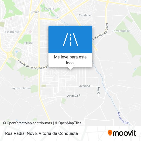 Rua Radial Nove mapa