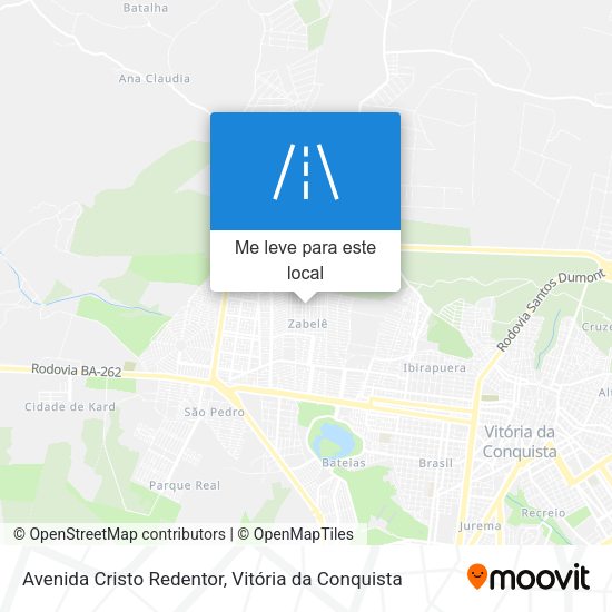 Avenida Cristo Redentor mapa