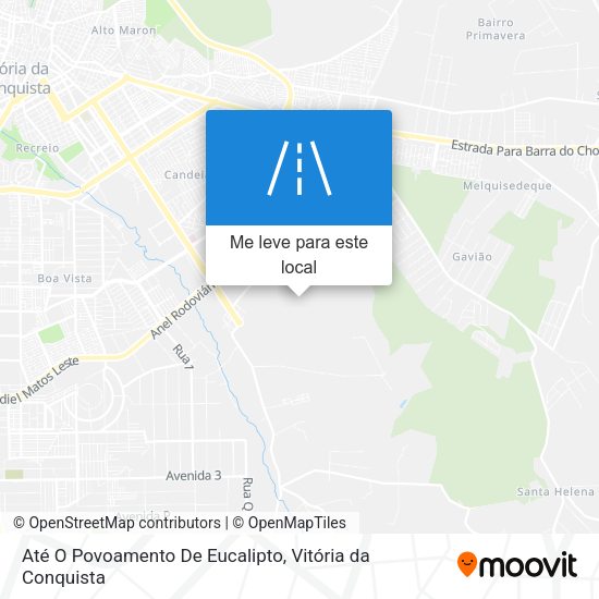 Até O Povoamento De Eucalipto mapa