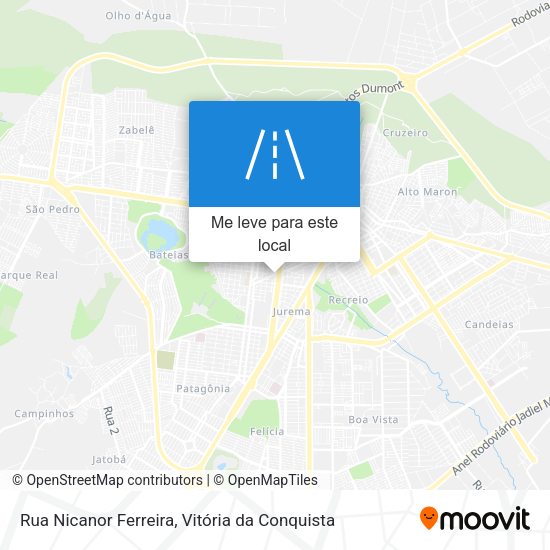 Rua Nicanor Ferreira mapa