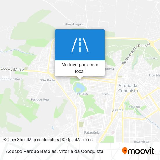 Acesso Parque Bateias mapa