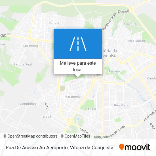 Rua De Acesso Ao Aeroporto mapa