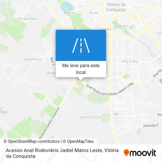 Acesso Anel Rodoviário Jadiel Matos Leste mapa