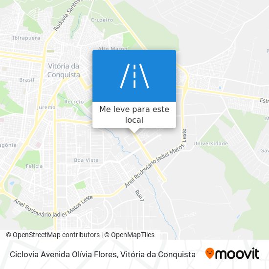 Ciclovia Avenida Olívia Flores mapa