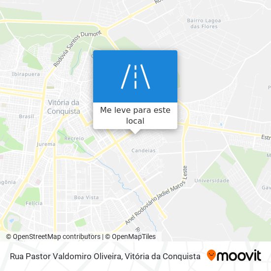 Rua Pastor Valdomiro Oliveira mapa