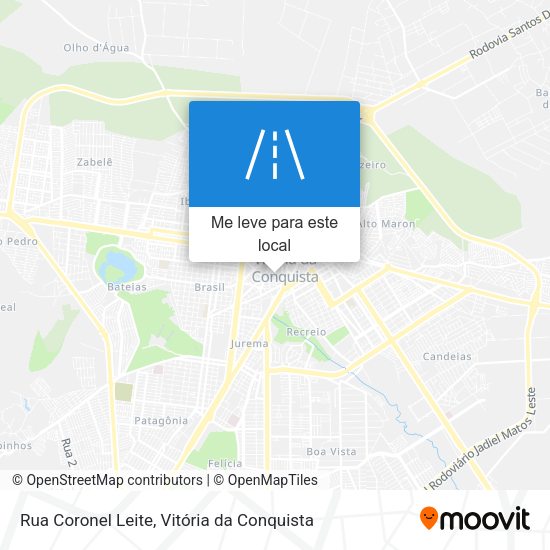 Rua Coronel Leite mapa