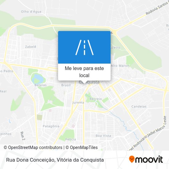 Rua Dona Conceição mapa
