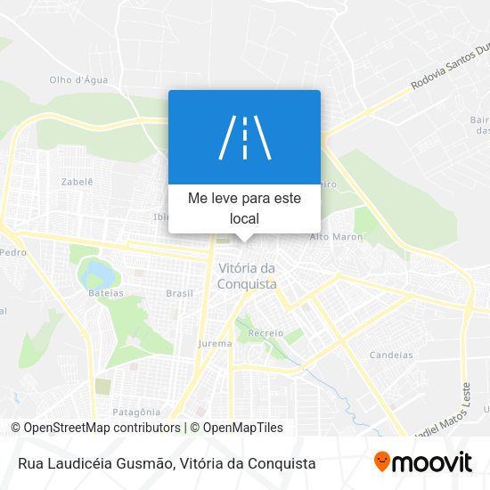 Rua Laudicéia Gusmão mapa