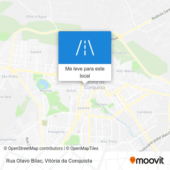 Rua Olavo Bilac mapa
