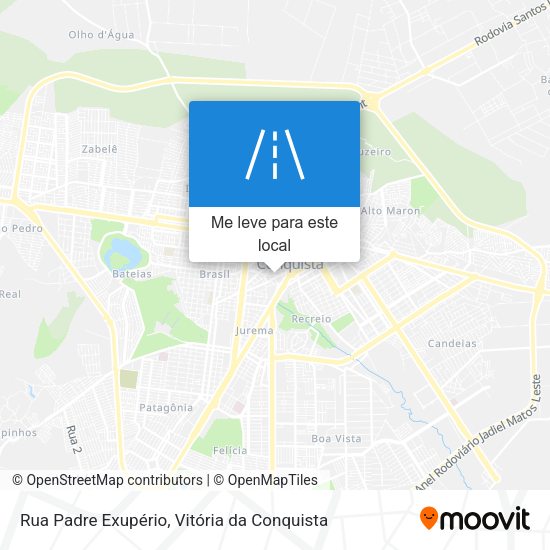 Rua Padre Exupério mapa