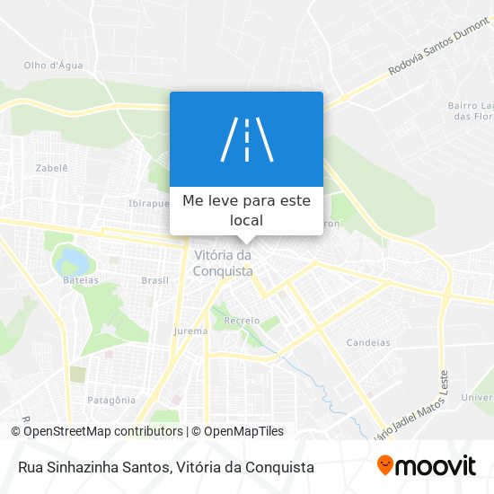 Rua Sinhazinha Santos mapa